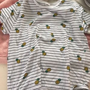 forever 21 pineapple pocket shirt